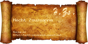 Hecht Zsuzsanna névjegykártya