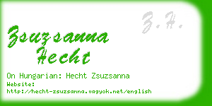zsuzsanna hecht business card